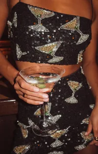 Tish Top ~ Tossed Tini Beaded Sequins(XS)
