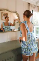 Glam Time Shorts ~ Cottage Floral Blue(XXS)