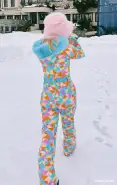 Snow Bunny Ski Suit ~ Triangle Geo(XS)