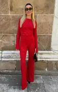 Bowie Bells ~ Radiant Red Lace(XS)