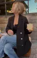 Bling Blazer Dress ~ Black Suiting(XS)