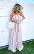 Klum Ruffle Top ~ Paradise Stripe(XS)