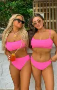 Del Rey Bottom ~ Ultra Pink Scrunch(XS)