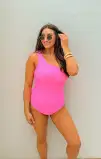 Anchor One Piece ~ Ultra Pink Scrunch(XS)