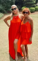 Suarez Ruffle Dress ~ Tequila Sunrise(XS)
