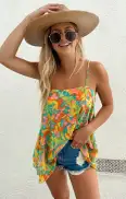 Missy Tank ~ Twiggy Tulips(XS)