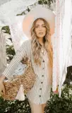 Lorolie Tunic ~ Beige Everyday Stripe(XS)