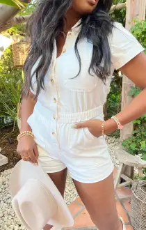 Cannon Romper ~ Seasalt(XS)