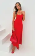 Allegra Midi Dress ~ Cherry Poplin(XS)