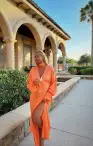 Thalia Maxi Dress ~ Cantaloupe Luxe Satin(XS)