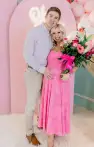 Mia Midi Dress ~ Pink Clip Floral(XS)