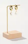 Faithy Jewels Ivy Hoops ~ Gold/Pearl