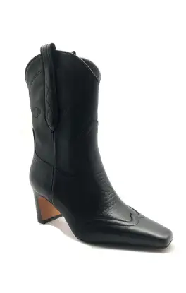 Steve Madden Josefine Bootie ~ Black Leather(6)
