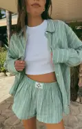 Tyler Button Down ~ Pistachio Stripe