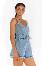 Spears Romper ~ Embellished Indigo(XS)