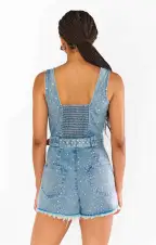 Spears Romper ~ Embellished Indigo(XS)