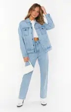 Dover Denim Jacket ~ Embellished Indigo(XS)