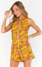 Reno Romper ~ Carnaby Floral Denim(XS)