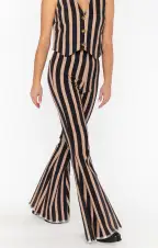 Berkeley Bells ~ Sepia Stripe Denim(XS)