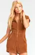 Outlaw Romper ~ Saddle Brown Corduroy(XS)