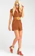 Outlaw Romper ~ Saddle Brown Corduroy(XS)