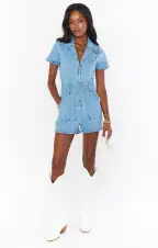 Outlaw Romper ~ Light Tide(XS)