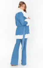 Hudson Coat ~ Sky Rider with Faux Fur(XS)