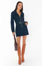 Outlaw Long Sleeve Dress ~ Thunder(XS)