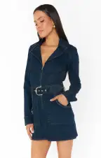 Outlaw Long Sleeve Dress ~ Thunder(XS)
