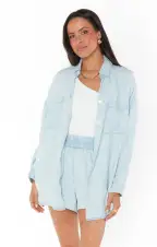 Weekday Button Up ~ Light Chambray(XS)