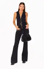 Jacksonville Jumpsuit ~ Pitch Black(XS)
