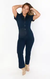 Cropped Everhart Jumpsuit ~ Thunder(XS)