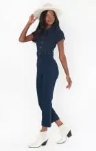 Cropped Everhart Jumpsuit ~ Thunder(XS)