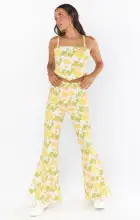 Handkerchief Top ~ Fresh Floral Denim(XS)