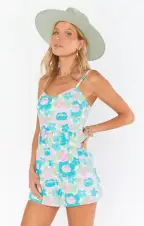 Sloane Romper ~ Blue Fresh Floral(XS)