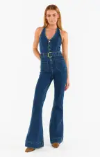 Fort Worth Jumpsuit ~ Ridge Blue(XS)