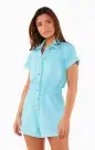 Cannon Romper ~ Spring Blue Denim(XS)