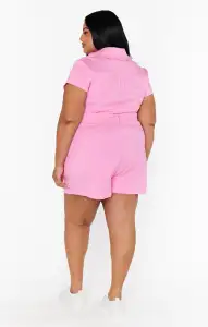 Outlaw Romper ~ Bubblegum Pink Denim(XS)
