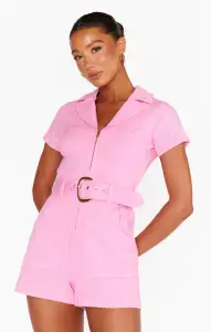 Outlaw Romper ~ Bubblegum Pink Denim(XS)