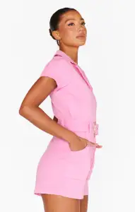 Outlaw Romper ~ Bubblegum Pink Denim(XS)