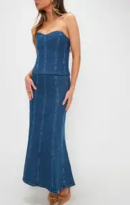 Baton Rouge Skirt ~ Blue Indigo(XS)