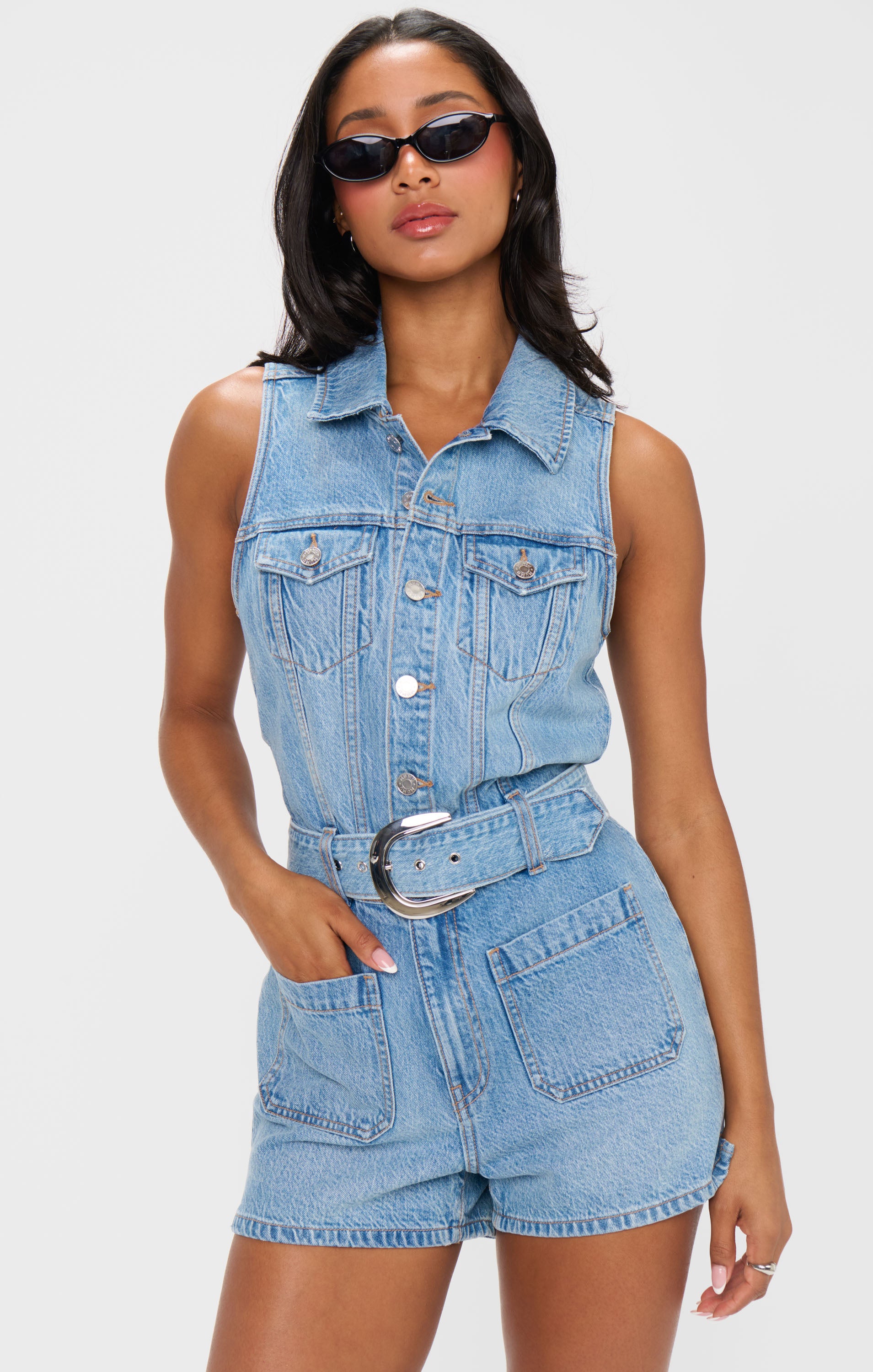 Rancho Mirage Romper ~ Hailstorm(XS)