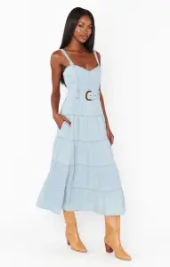 Lainey Midi Dress ~ Dew Drop(XS)