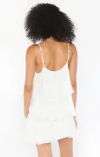 Suarez Ruffle Dress ~ Snow Cheetah Silky(XS)