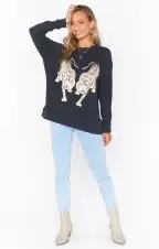 Simon Pullover ~ Dancing Tiger Graphic(XS)
