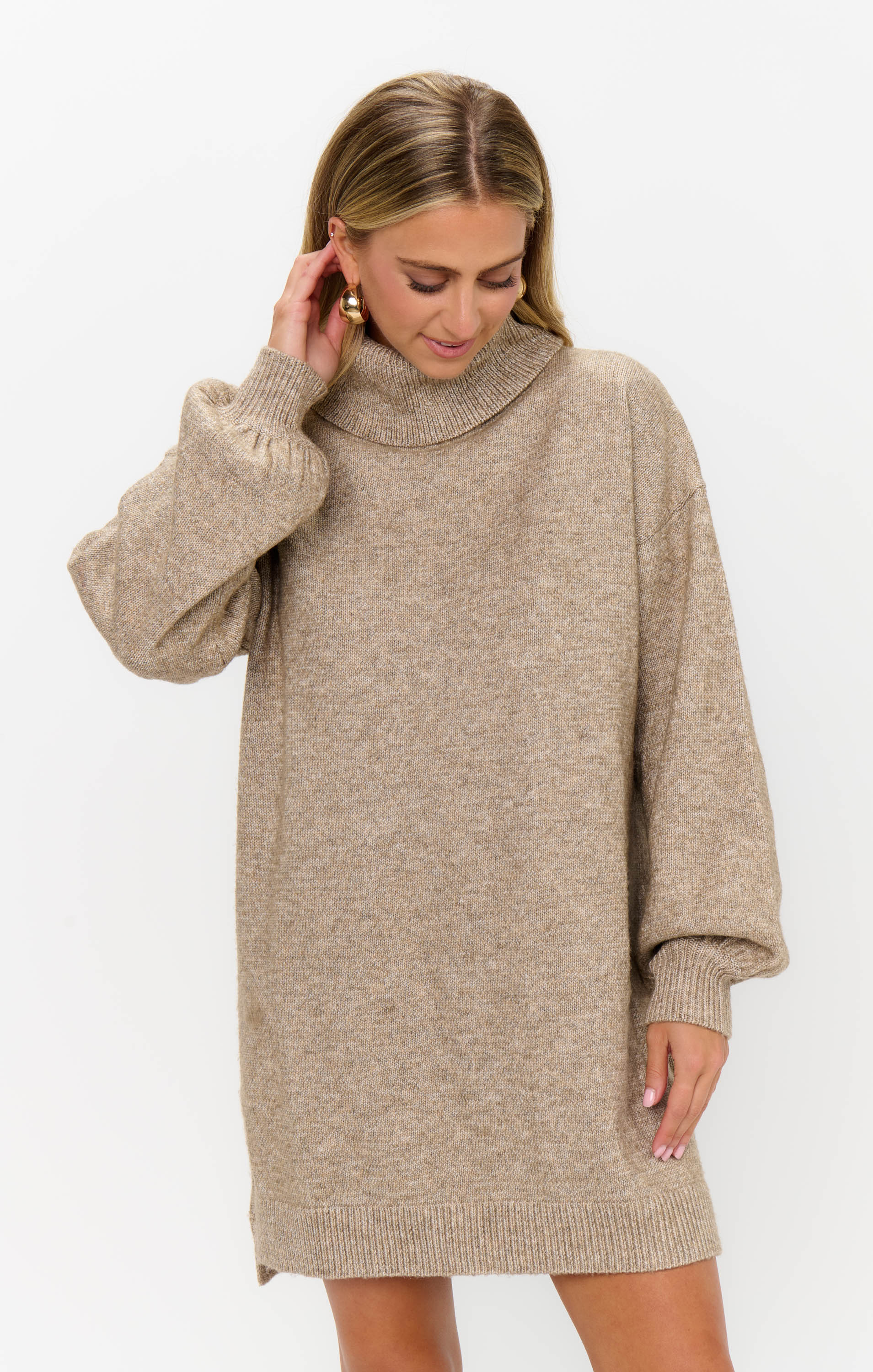 Chester Sweater Dress ~ Oatmeal Knit