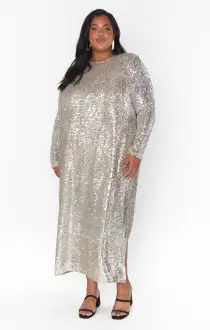 Maddison Dress ~ Platinum Sequins(XS)