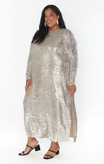 Maddison Dress ~ Platinum Sequins(XS)
