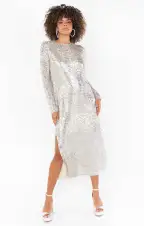 Maddison Dress ~ Platinum Sequins(XS)