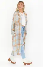 Leo Button Down Tunic ~ Georgetown Plaid(XS)